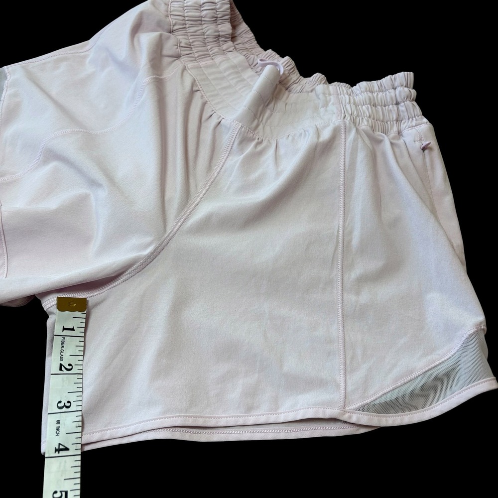 Lululemon Hotty Hot Shorts Women 4 Pink Lined Square Dot Athletic Running *flaw* - Picture 10 of 11